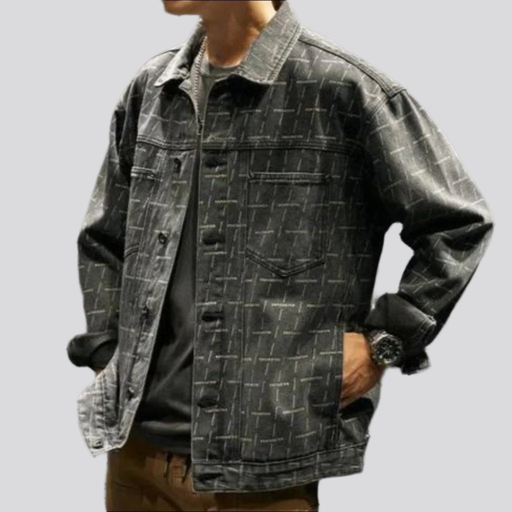 Oversize-Jeansjacke für Herren