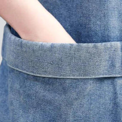 Oversized side pocket denim dress