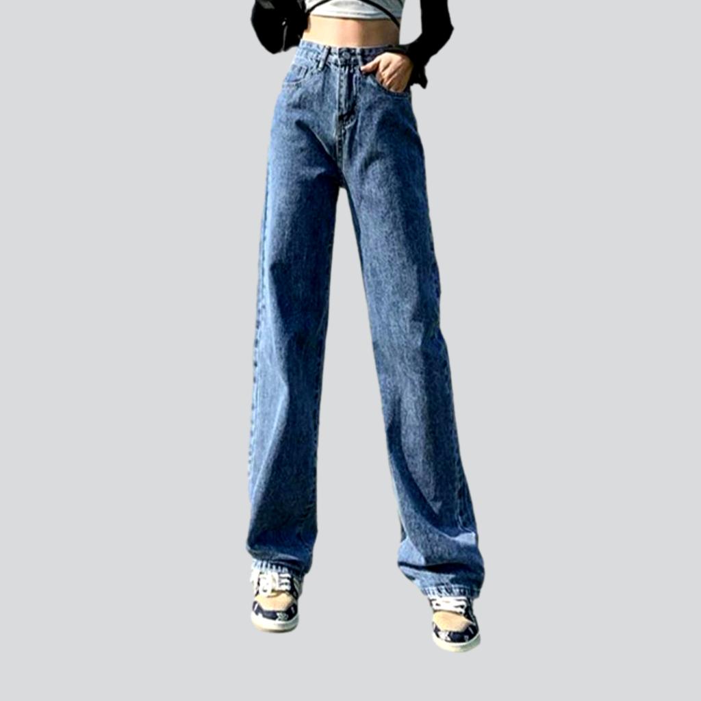 Straight-leg color women jeans