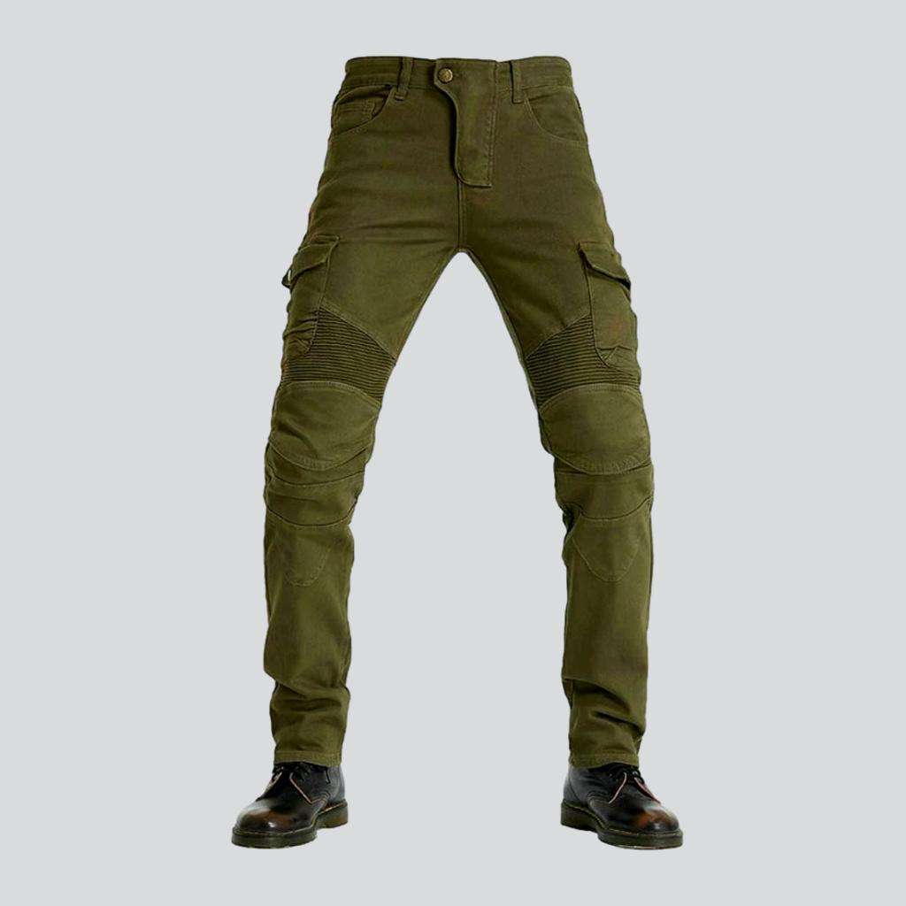 Vaqueros biker cargo elásticos para hombre