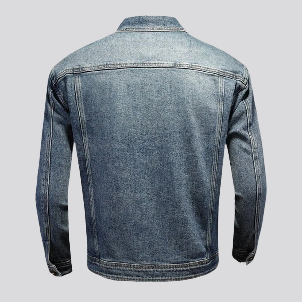 Slim street denim jacket for men