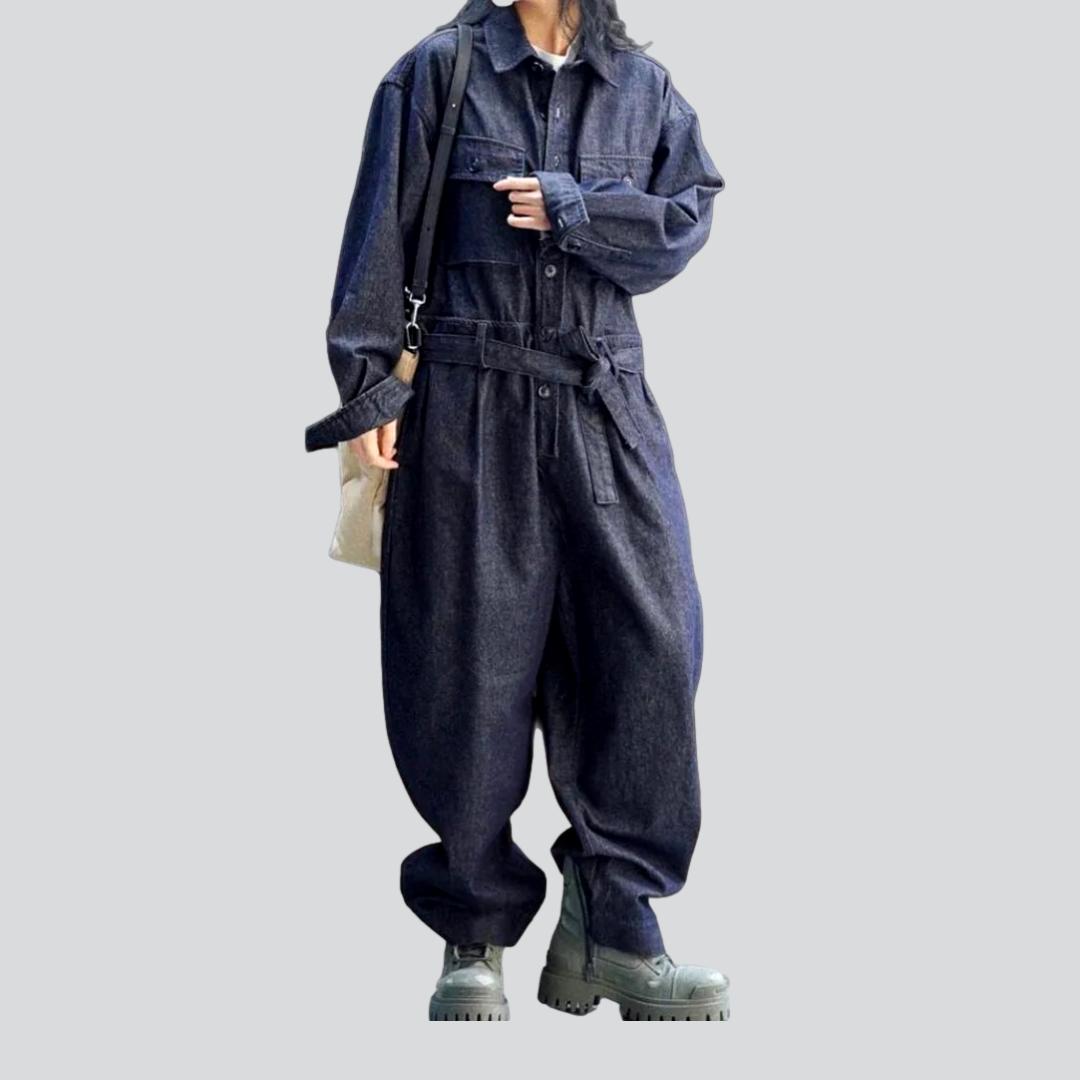 Ultra baggy women denim overall