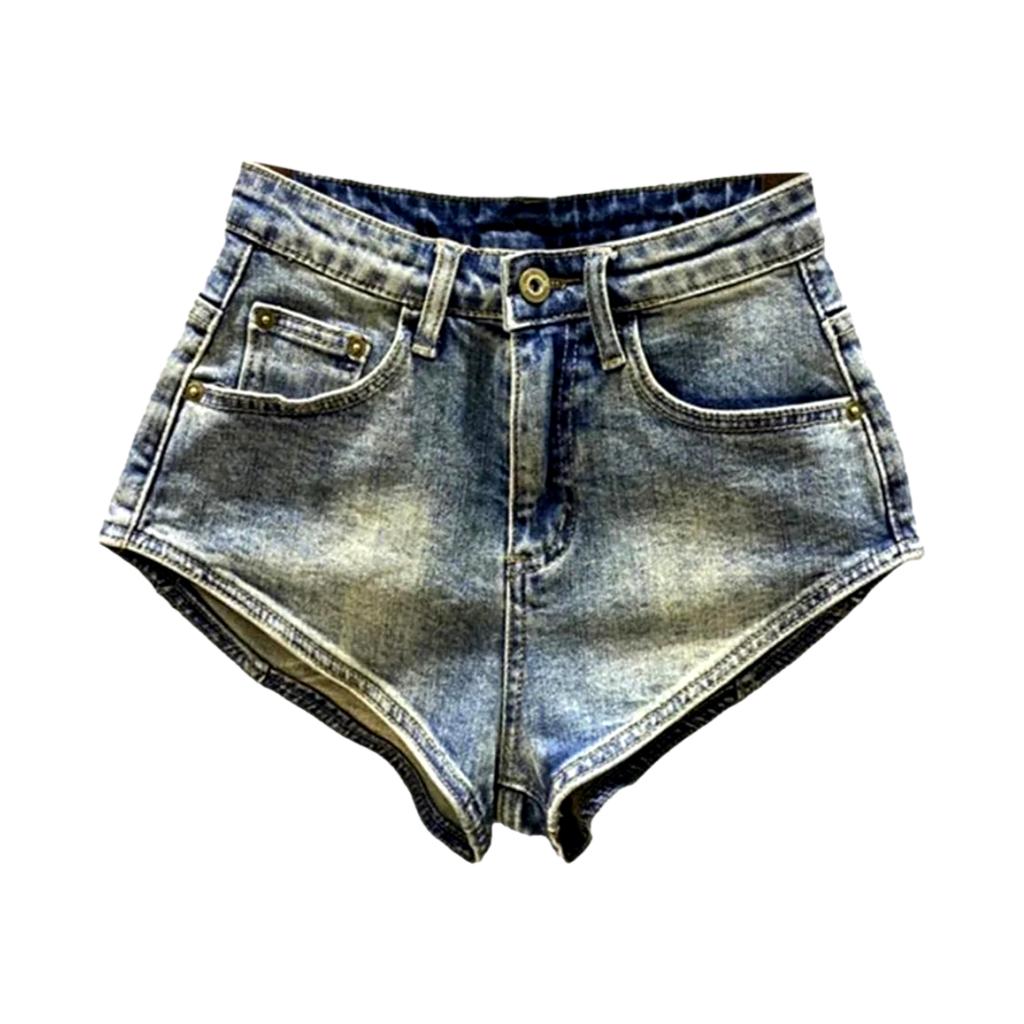 Streetwear vintage women denim shorts