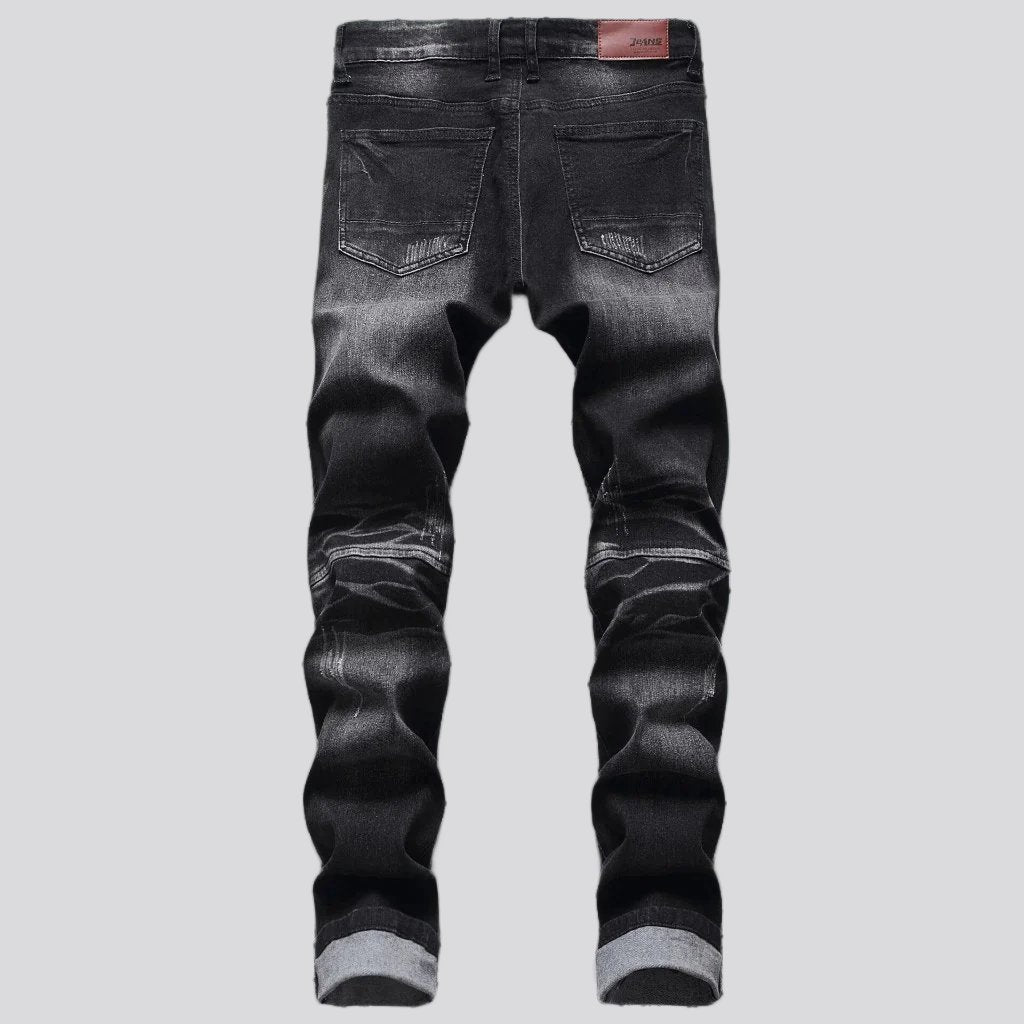 Biker Herren Sanded Jeans