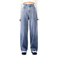 Front seam contrast women jeans