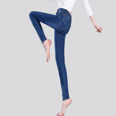 Sanded jeans for women