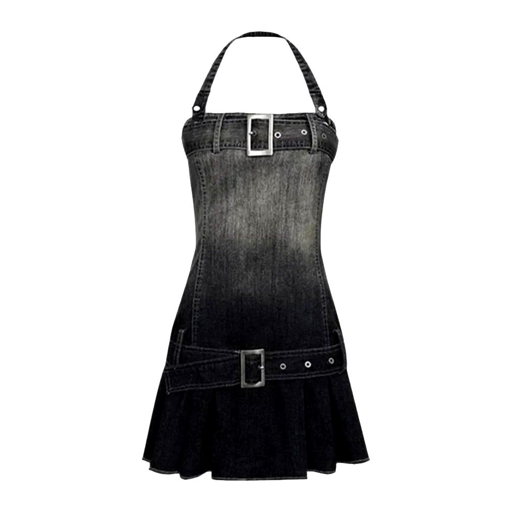 Vestido vaquero mini vintage para mujer