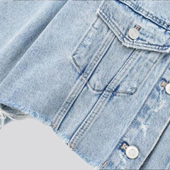 Street denim jacket for ladies