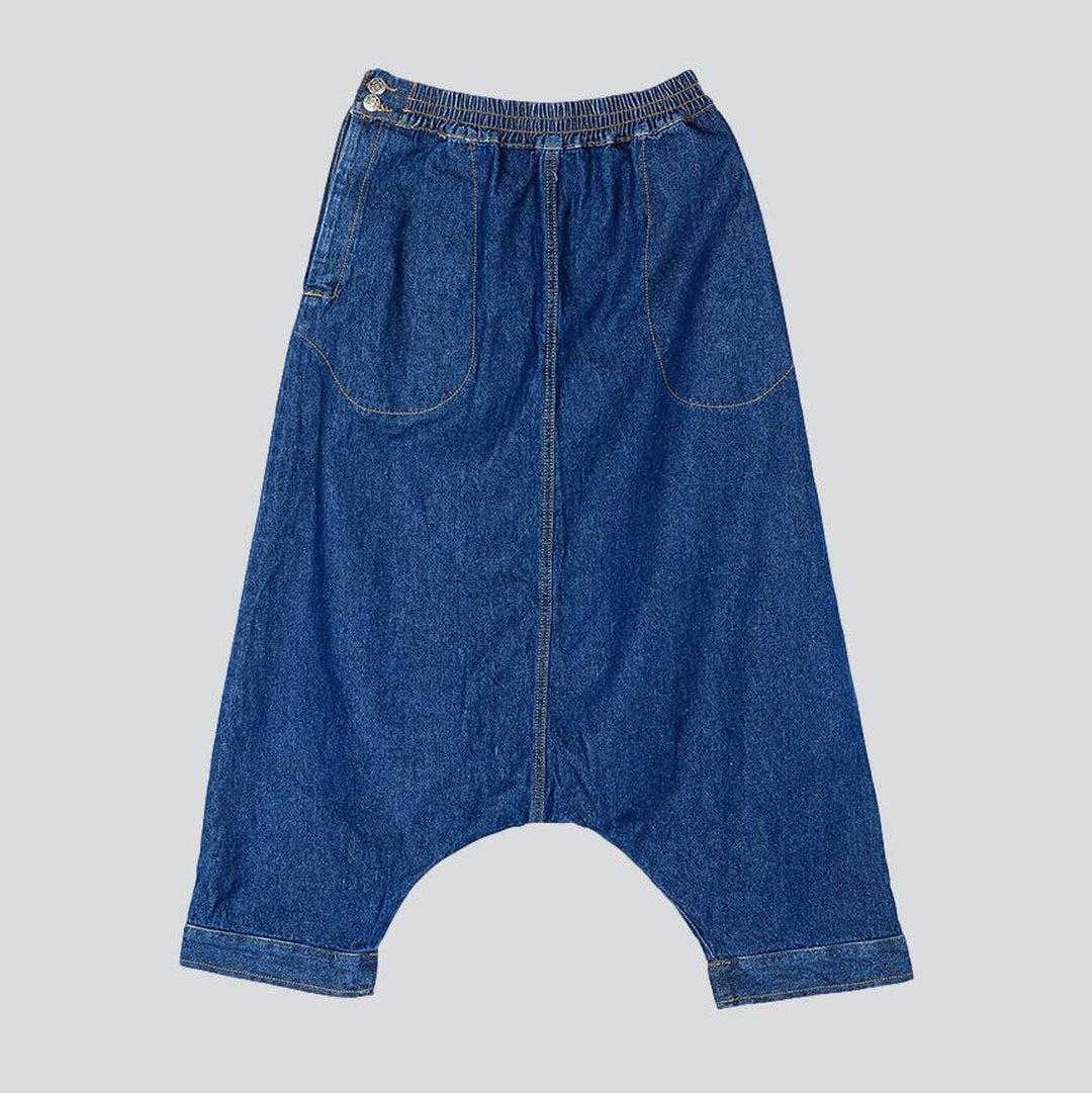 Unrubbed harem denim pants