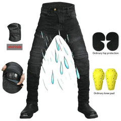 Winter waterproof men biker jeans