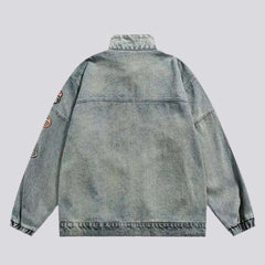 Cowboy denim jacket with patches