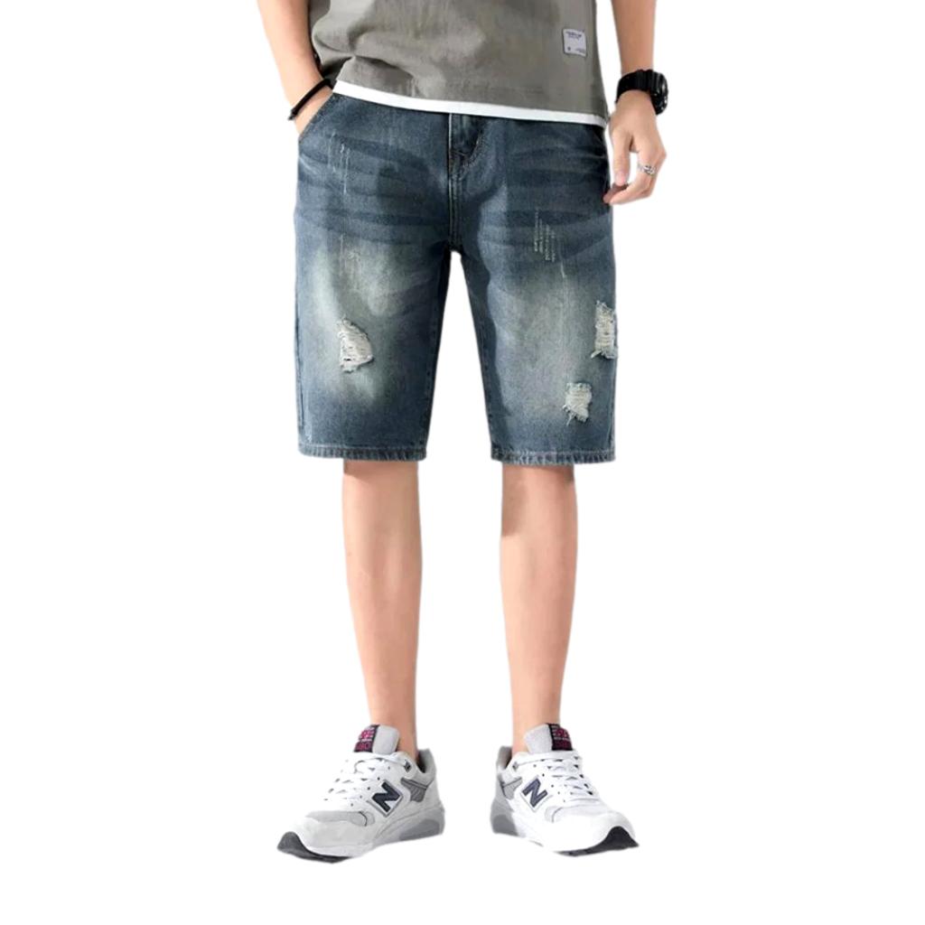 Zerrissene Vintage-Jeansshorts für Herren