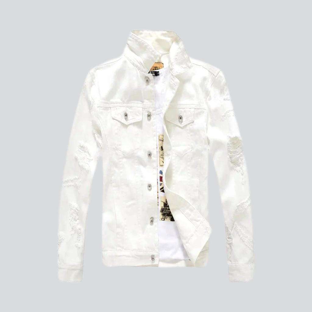 Color men jeans jacket