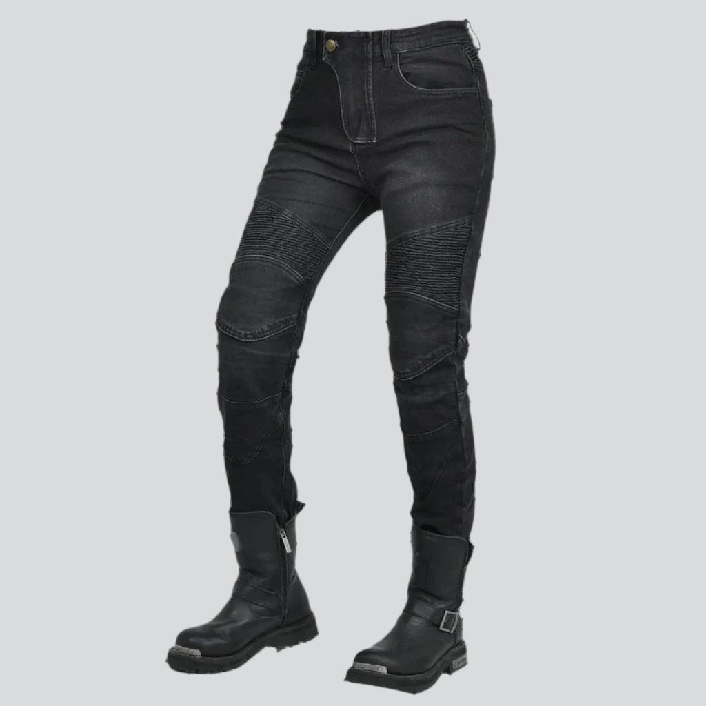 Skinny urban women biker jeans