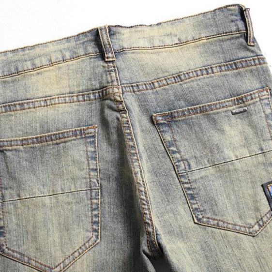 Bemalte Distressed-Jeans für Herren