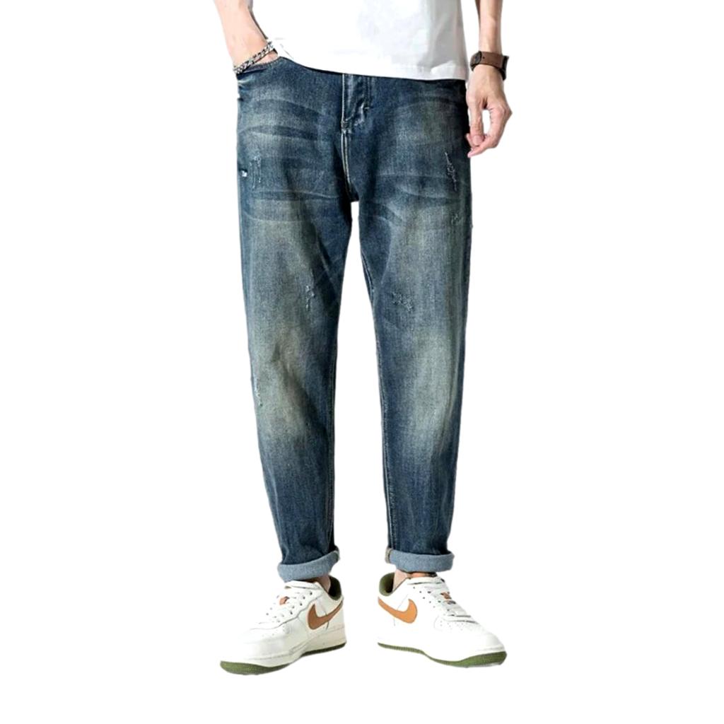 Baggy men sanded jeans