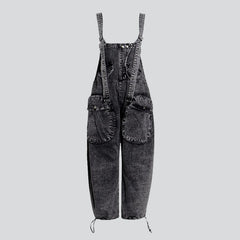 Jeans-Overall mit runden Taschen für Damen