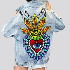 Painted women jean jacket