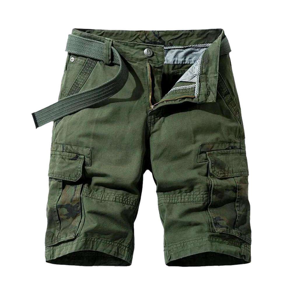 Pantalones cortos vaqueros cargo de camuflaje para hombre