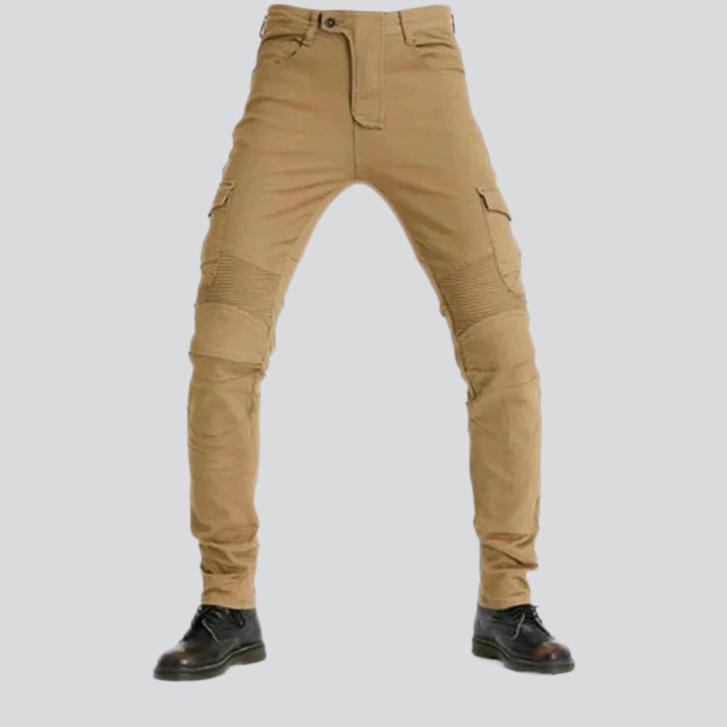 Protective cargo men biker jeans