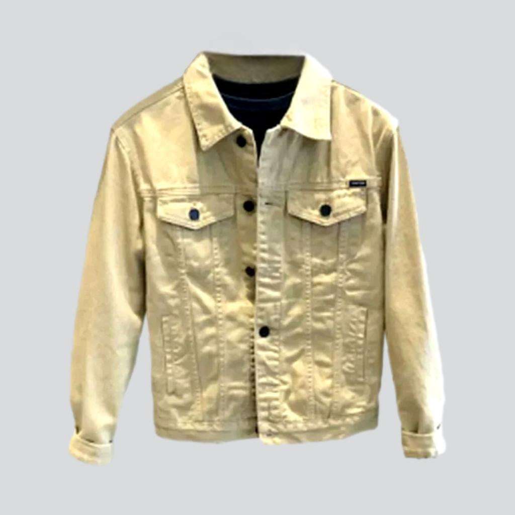 Color casual men jeans jacket