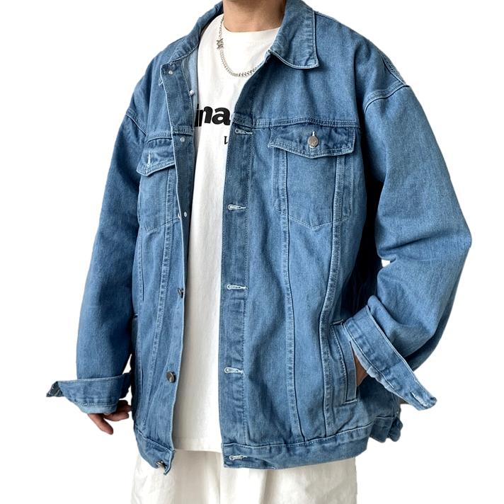 Street men jean jacket