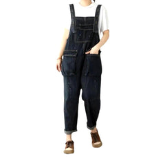 Baggy-Jeansoverall in Monochrom für Damen