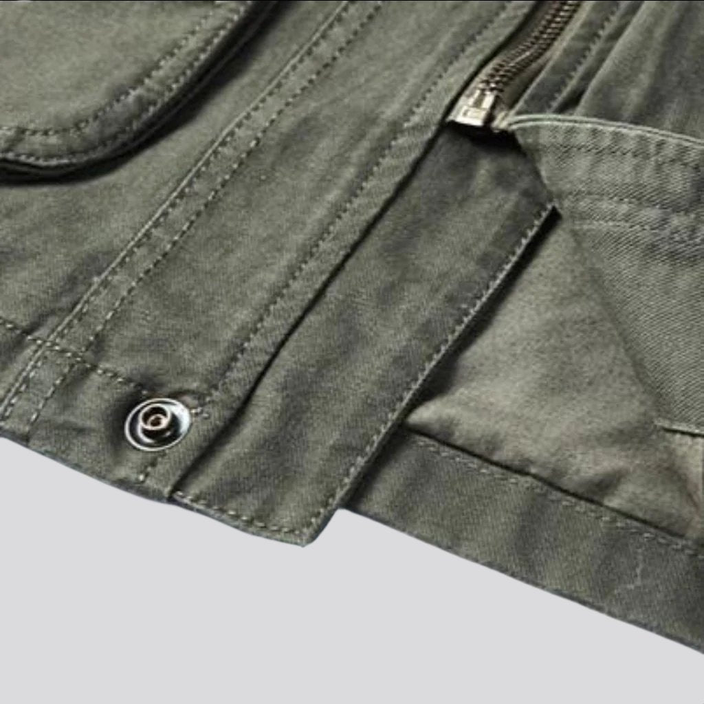 Color slim jean jacket for men