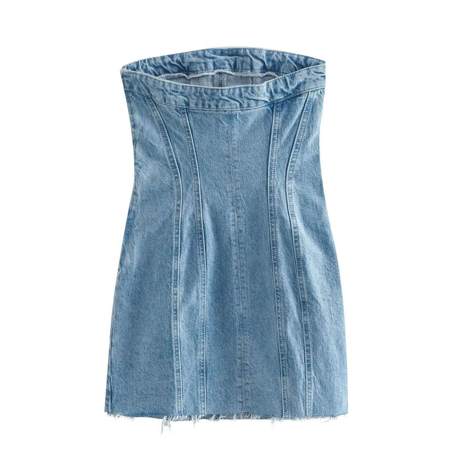 Body con mini denim dress