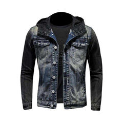 Herren Jeansjacke mit Kapuze