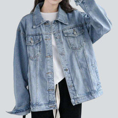 Light wash women denim jacket