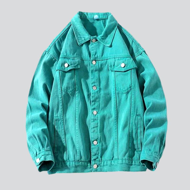 Super oversized color denim jacket