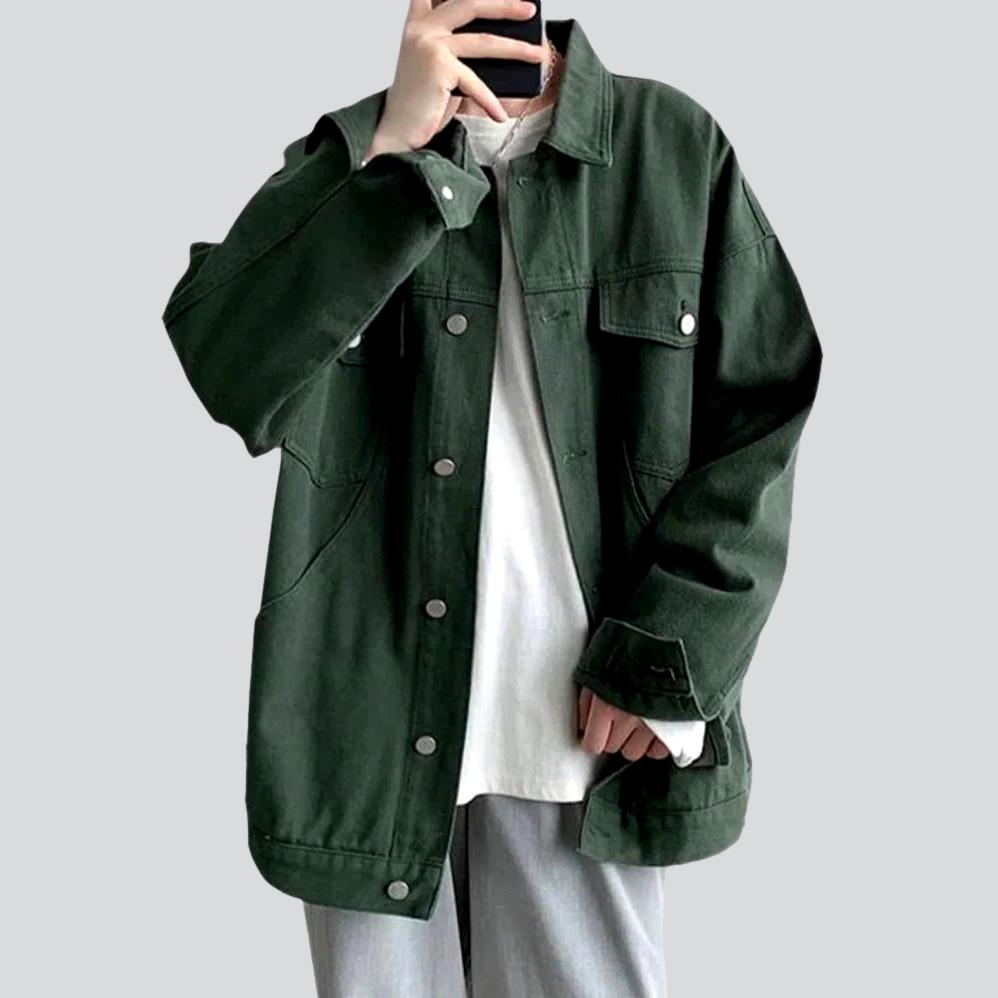 Streetwear Oversized Jeansjacke für Herren