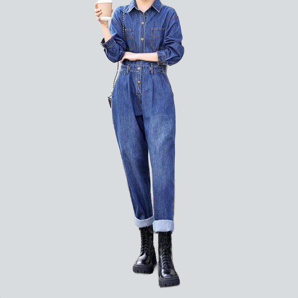 Baggy Damen Jeans-Overall