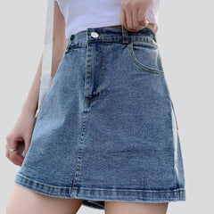 Simple skort denim skirt