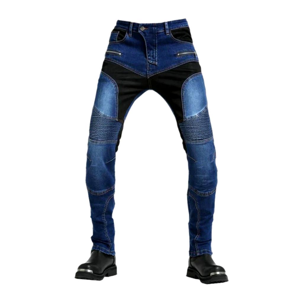 Knee-pads protective men biker jeans