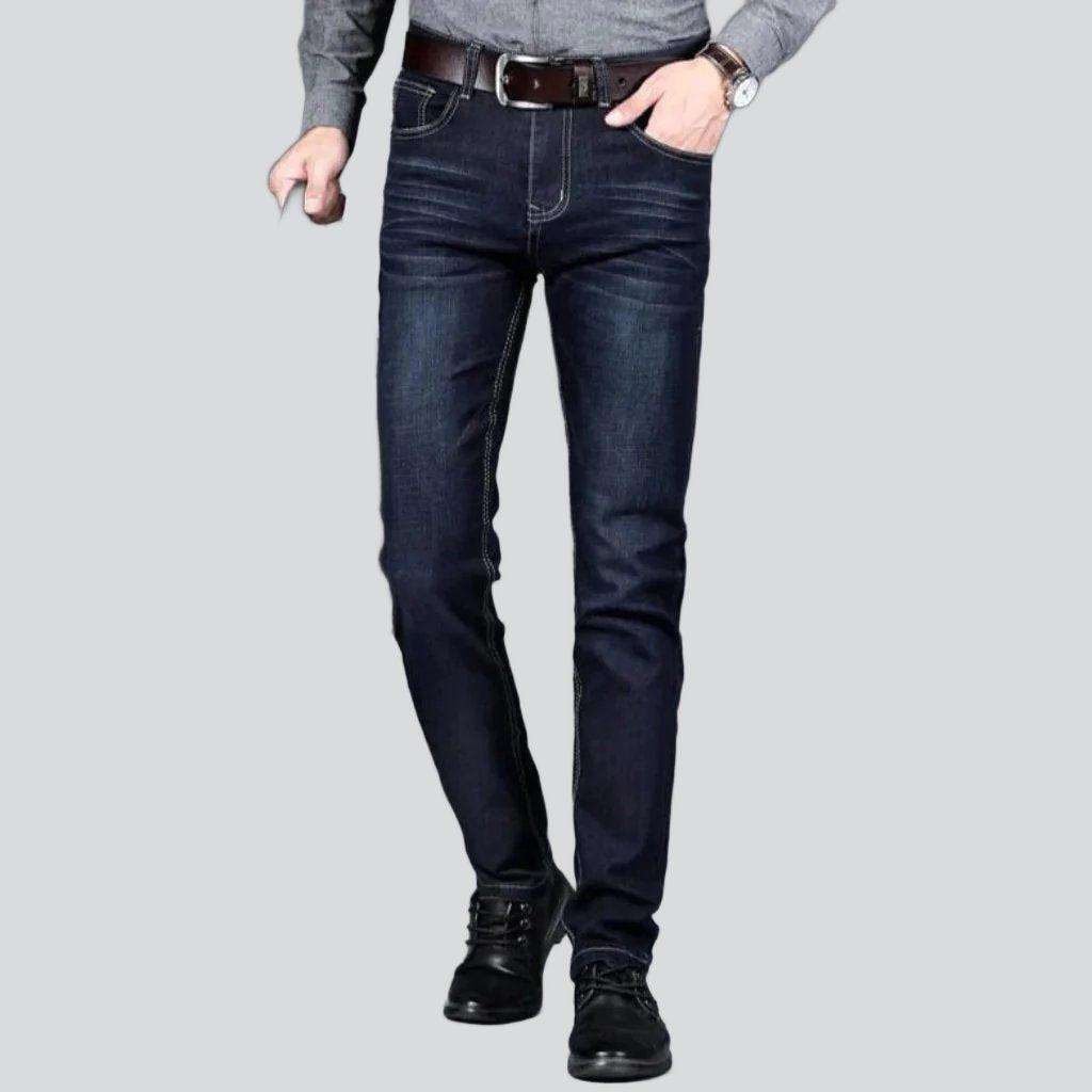 Dunkle Slim Stretch-Herrenjeans