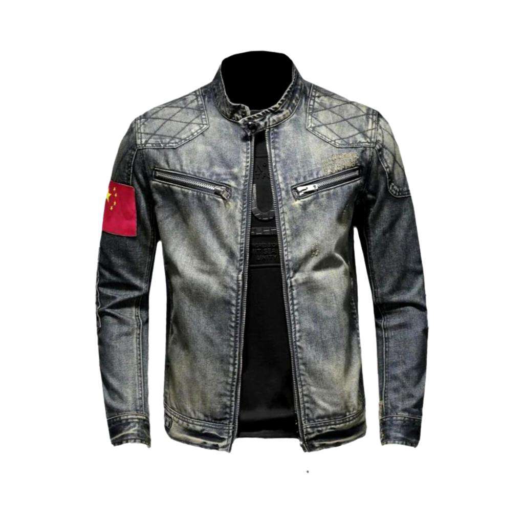 Motorcycle men jean jacket