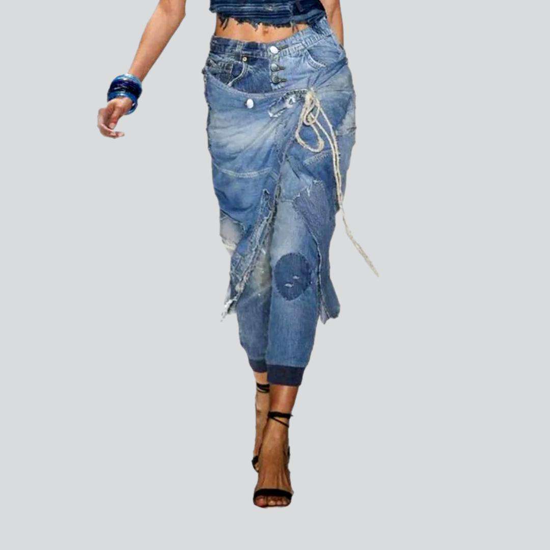 Layered women's denim joggers – Rae Jeans