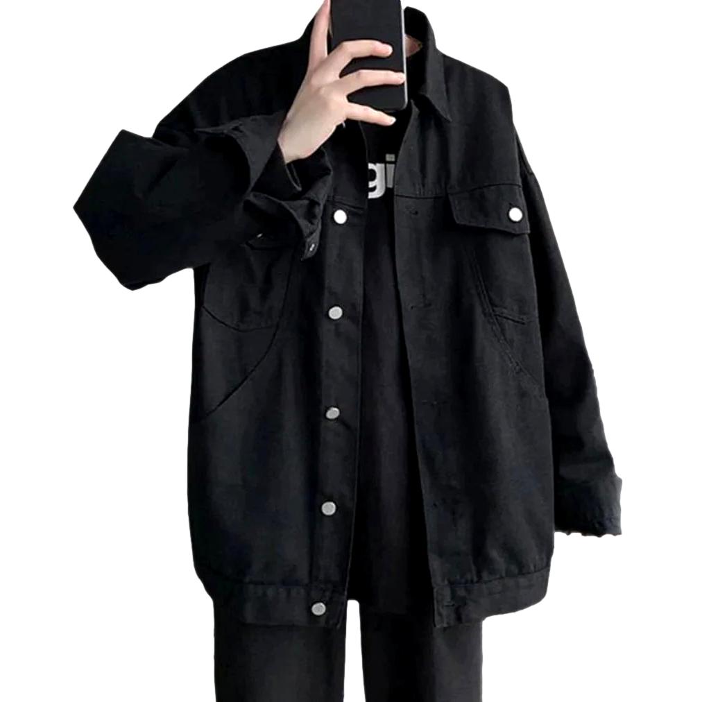 Streetwear Oversized Jeansjacke für Herren