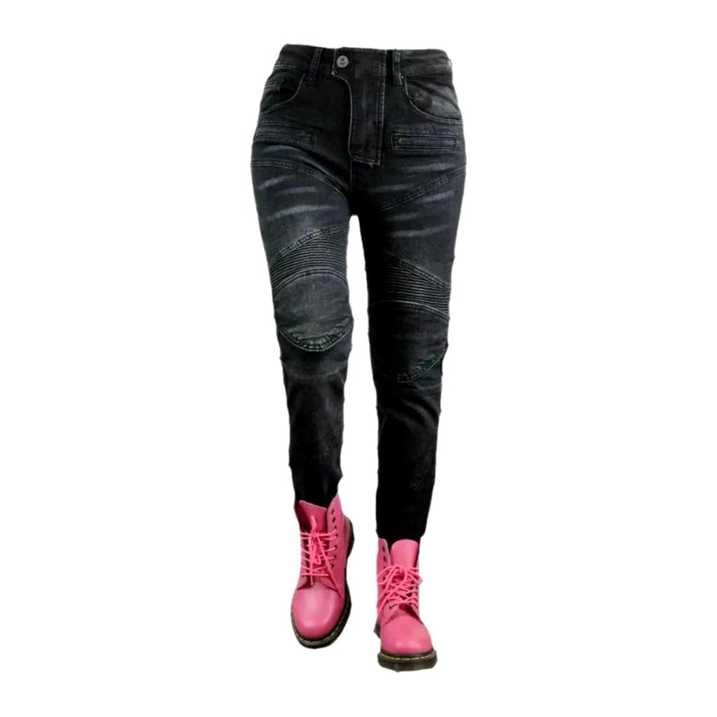 Protective biker jeans for women