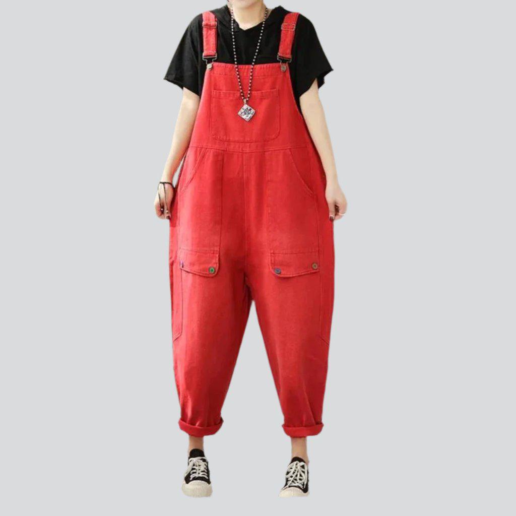 Stylish urban women denim jumpsuit