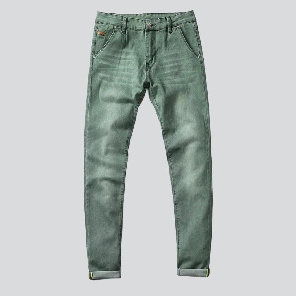 Slim color jeans for men