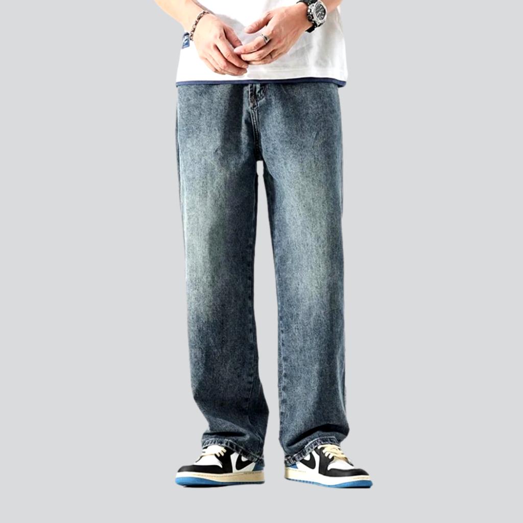 Baggy Mid-Waist-Jeans für Herren