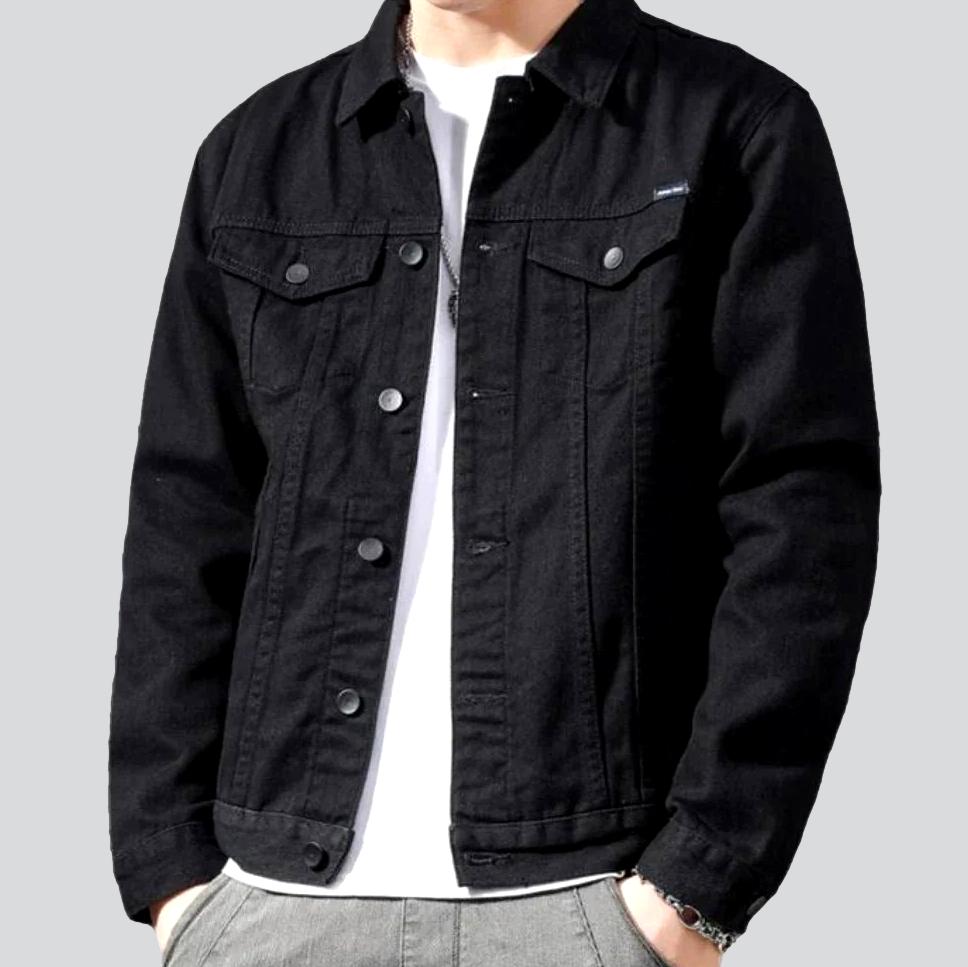 Chaqueta vaquera informal y entallada para hombre