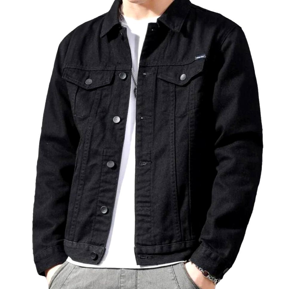 Chaqueta vaquera informal y entallada para hombre