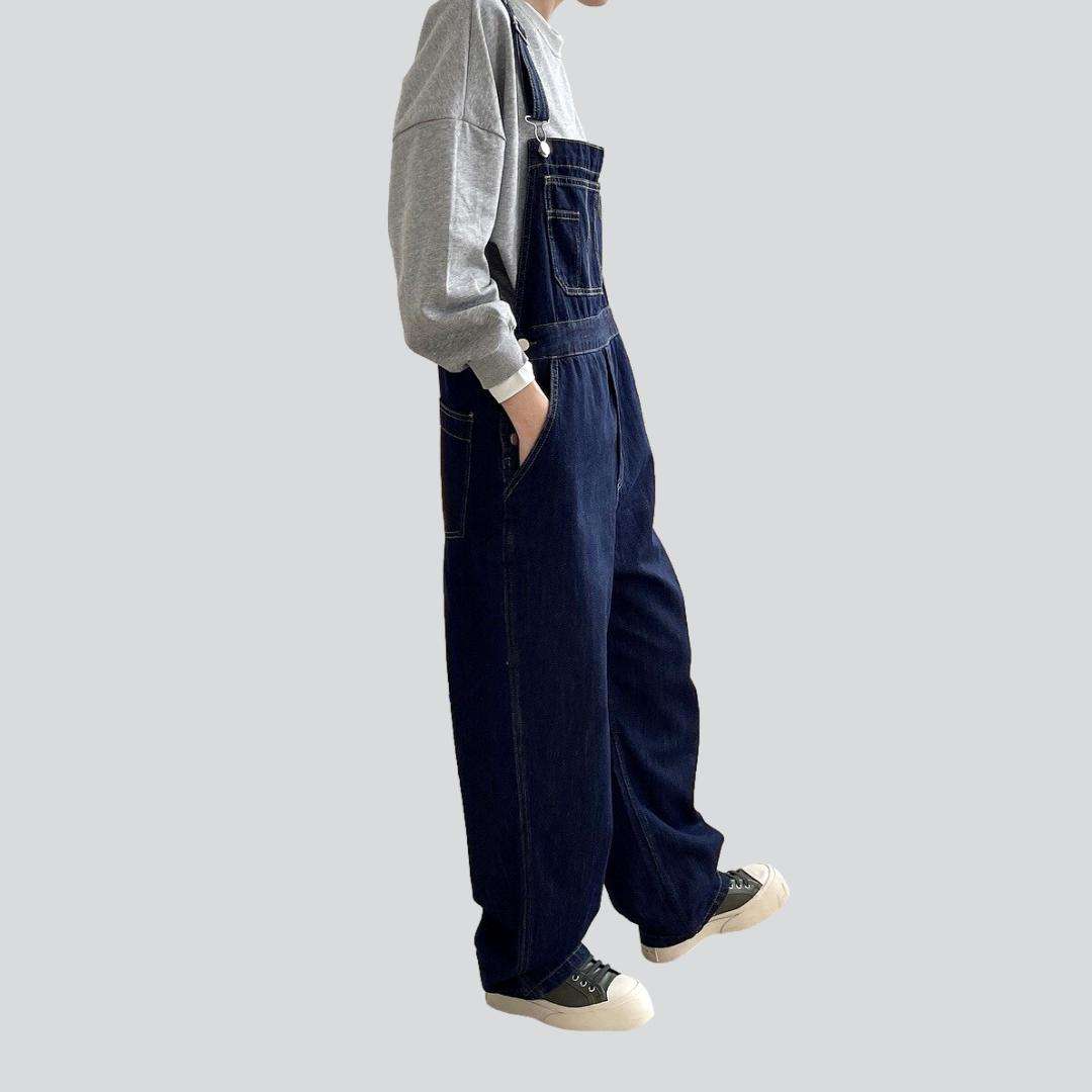 Baggy denim jumpsuit for women