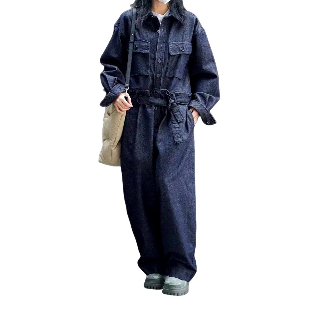 Ultra baggy women denim overall