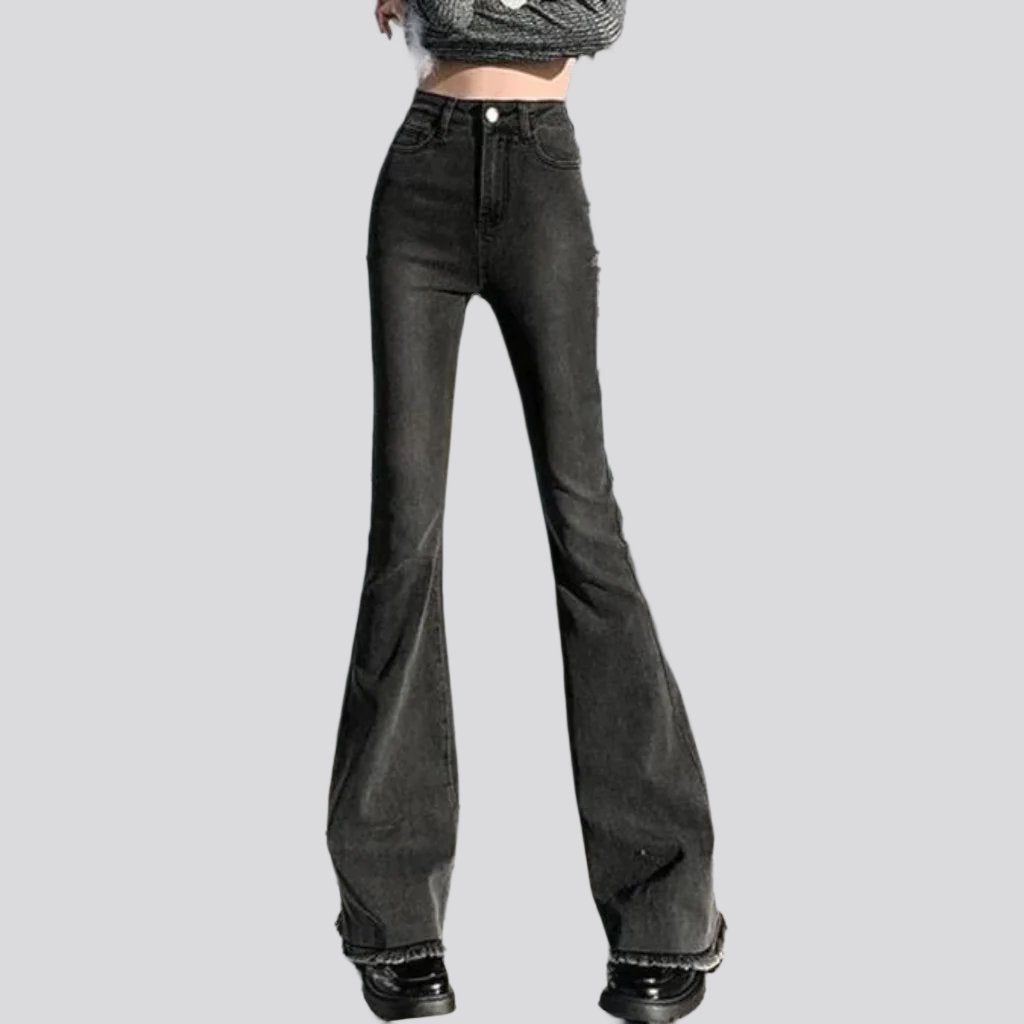 Stonewashed street jeans for women