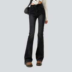 Bootcut stonewashed jeans for women